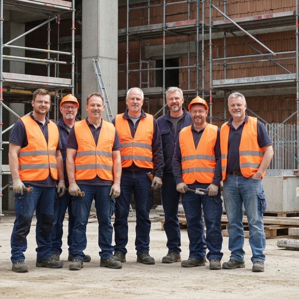 Unser Elektriker-Team auf der Baustelle